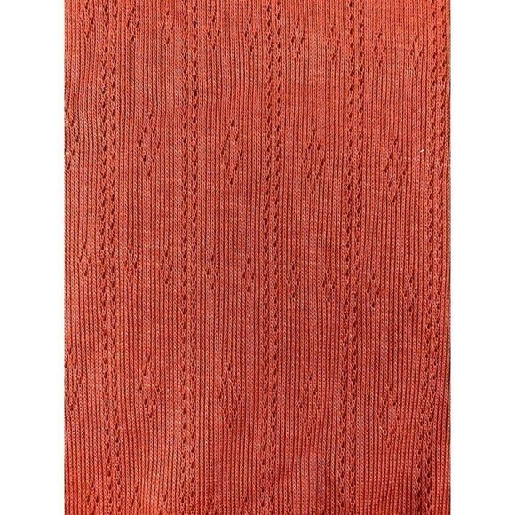 ‎Juniors No Comment Pointelle Top Large Burnt Red - Picture 4 of 8